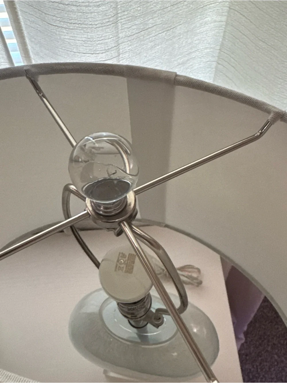 Pottery Barn Pair of Sea Glass Blue Ceramic Table Lamps